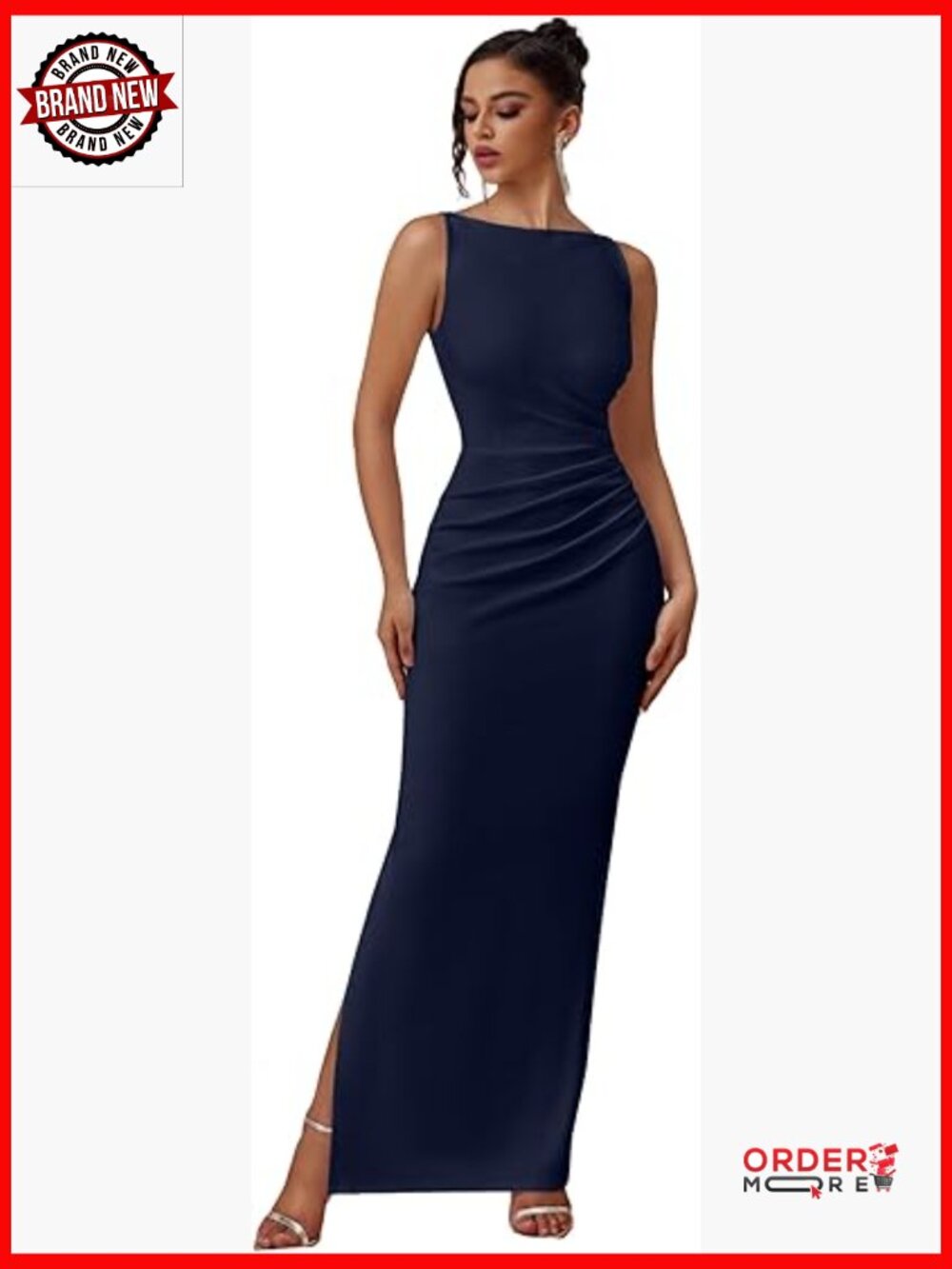 Formal Evening Gown Sleeveless Bodycon Long Prom Dress with Split